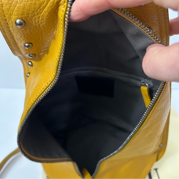 Patti for Hung on U - Yellow Leather Sling/Crossbody Bag - Picture 14 of 15